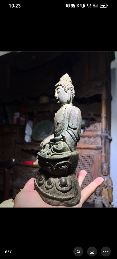 古玩銅器明代釋迦摩尼佛造像拍賣，當前價格21000元