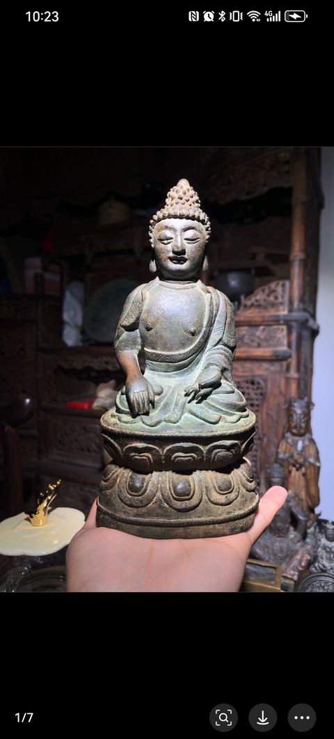 古玩銅器明代釋迦摩尼佛造像拍賣，當前價格21000元