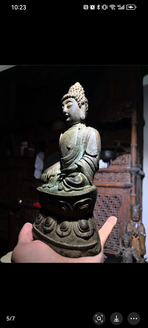 古玩銅器明代釋迦摩尼佛造像拍賣，當前價格21000元