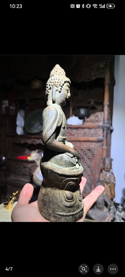 古玩銅器明代釋迦摩尼佛造像拍賣，當前價格21000元