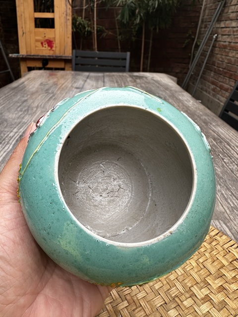 古玩陶瓷綠松石釉粉彩堆塑一路連科水呈拍賣,當前價格3555元