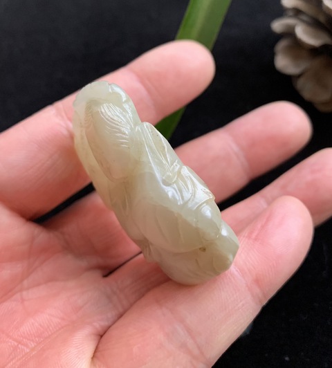 古玩玉器清代和田玉雕“劉海戲金蟾”拍賣,當(dāng)前價(jià)格7200元