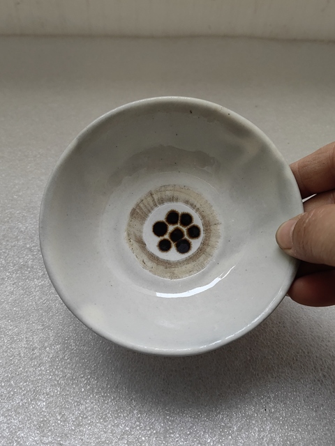 古玩陶瓷磁州窯白地黑花茶碗拍賣,當前價格450元