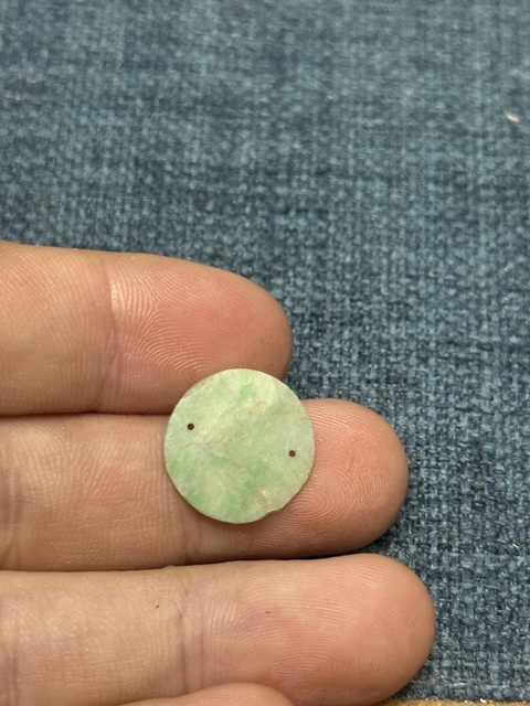 古玩玉器清代天然翡翠花片拍賣,當前價格189元