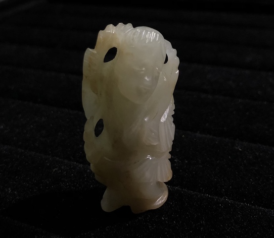 古玩玉器清代和田玉雕童子拍賣,當前價格8500元
