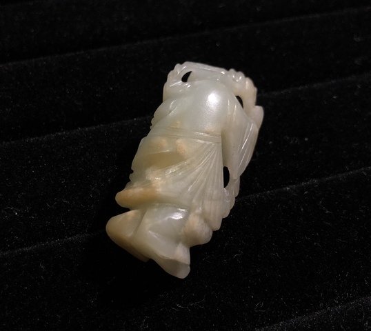 古玩玉器清代和田玉雕童子拍賣,當前價格8500元