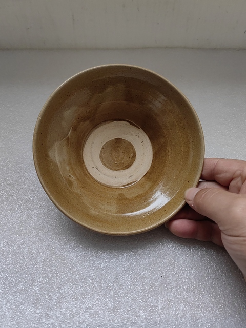 古玩陶瓷黃釉折腰碗拍賣，當前價格680元