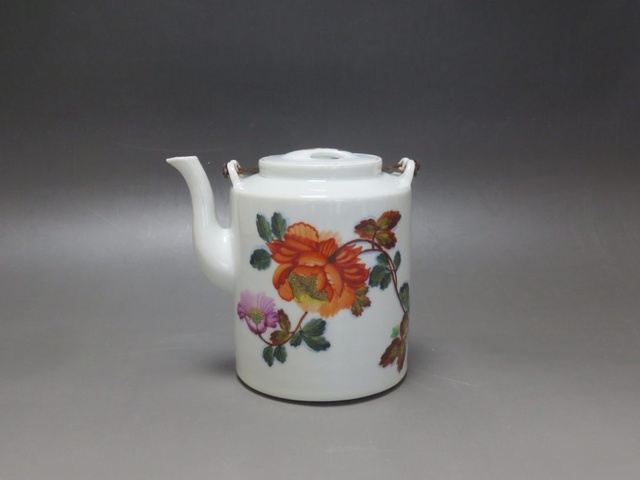 古玩陶瓷【精品】粉彩一枝花茶壺拍賣，當前價格1266元