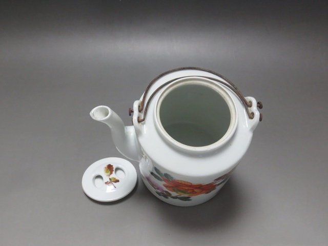 古玩陶瓷【精品】粉彩一枝花茶壺拍賣，當前價格1266元