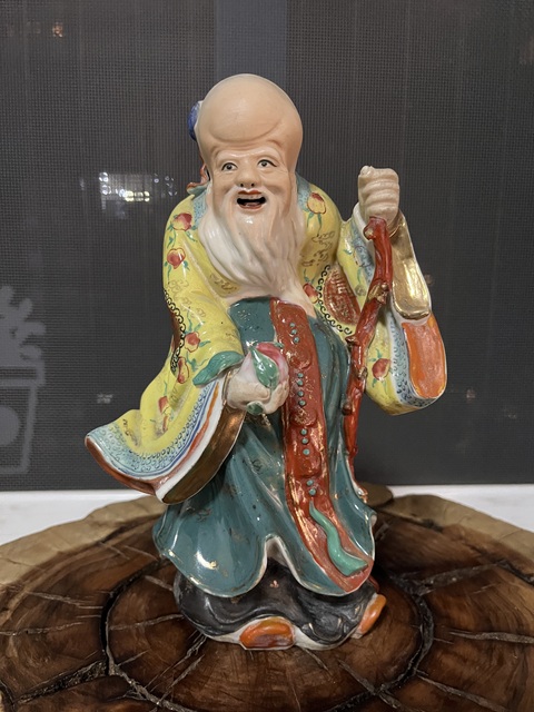 游隆盛粉彩瓷塑壽星像拍賣，當前價格1188元