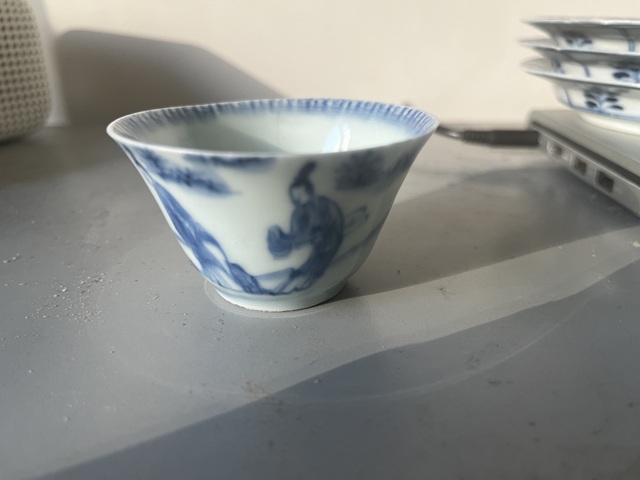 古玩陶瓷青花人物故事紋杯拍賣，當(dāng)前價(jià)格12888元