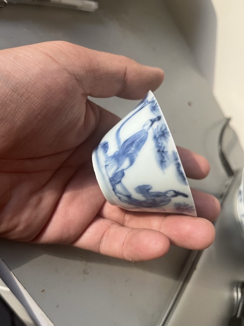古玩陶瓷青花人物故事紋杯拍賣，當(dāng)前價(jià)格12888元