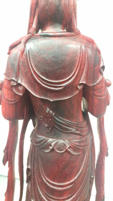 古玩雜項木雕觀音擺件拍賣,當前價格38000元