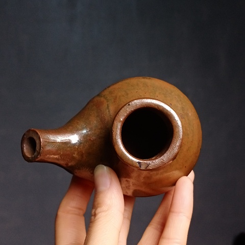 古玩陶瓷晚清·紫金釉水注真品鑒賞圖