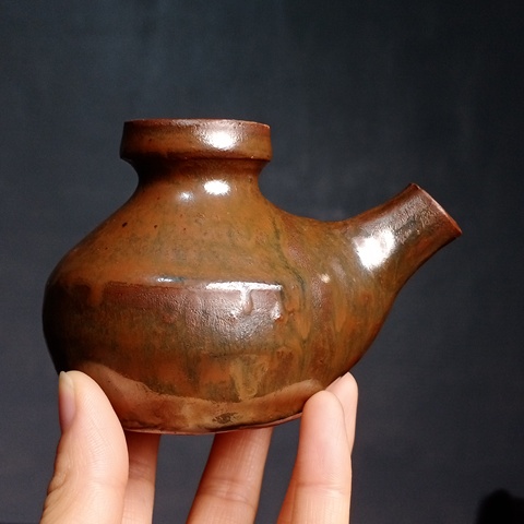 古玩陶瓷晚清·紫金釉水注真品鑒賞圖