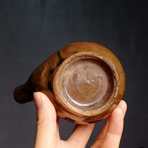 古玩陶瓷晚清·紫金釉水注真品鑒賞圖