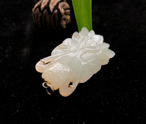 古玩玉器清代和田玉雕“善財(cái)童子”拍賣(mài),當(dāng)前價(jià)格13800元