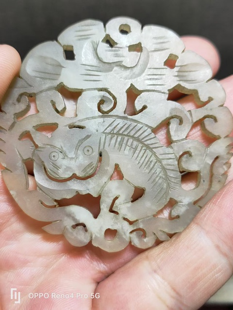 古玩玉器清代岫玉老虎玉佩拍賣,當前價格0元