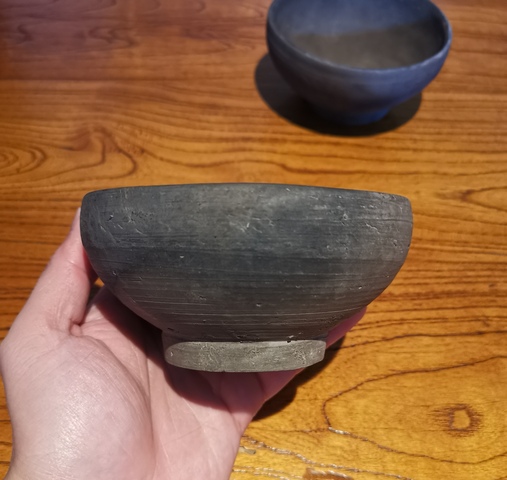 古玩陶瓷金元黑陶缽式盞(一對)拍賣,當前價格980元