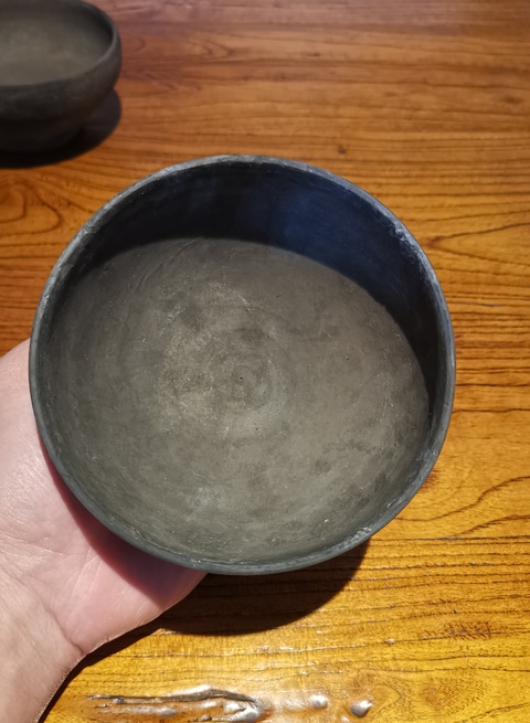 古玩陶瓷金元黑陶缽式盞(一對)拍賣,當前價格980元
