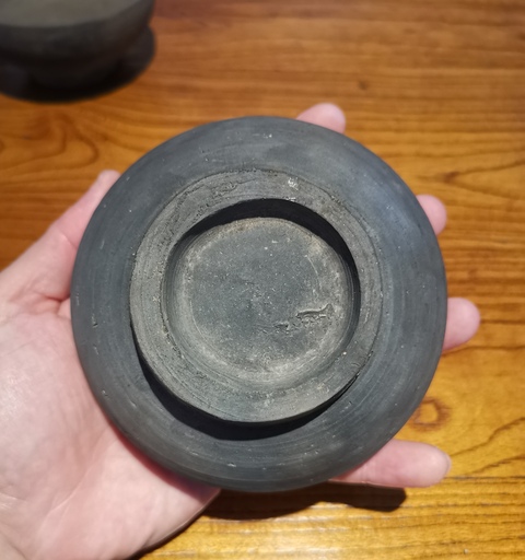 古玩陶瓷金元黑陶缽式盞(一對)拍賣,當前價格980元