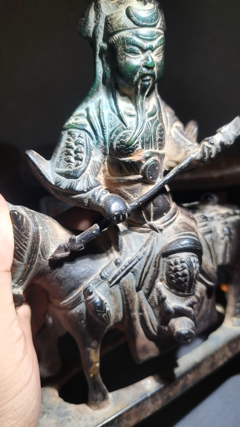 古玩銅器銅關公真品鑒賞圖