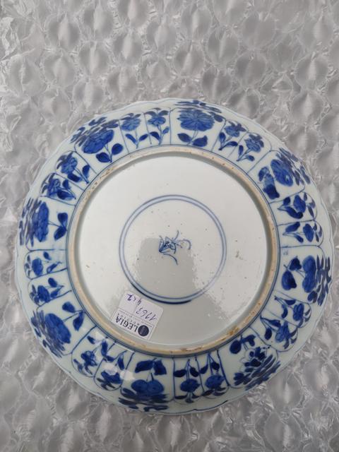 古玩陶瓷【須走保真交易】清康熙青花花卉紋花口盤拍賣,當前價格1288元