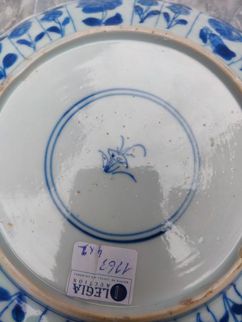 古玩陶瓷【須走保真交易】清康熙青花花卉紋花口盤拍賣,當前價格1288元