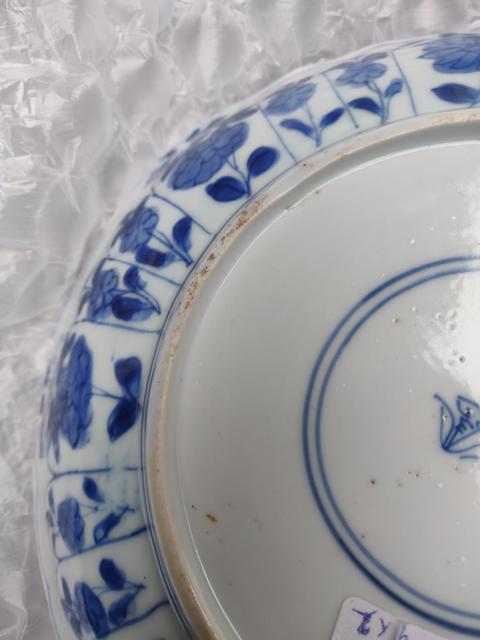 古玩陶瓷【須走保真交易】清康熙青花花卉紋花口盤拍賣,當前價格1288元