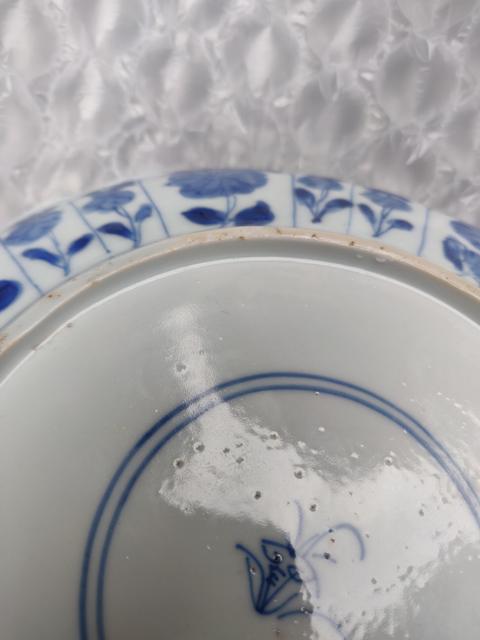 古玩陶瓷【須走保真交易】清康熙青花花卉紋花口盤拍賣,當前價格1288元