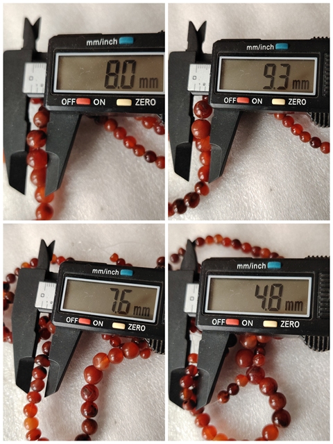 古玩玉器清紅瑪瑙珠鏈拍賣，當前價格360元