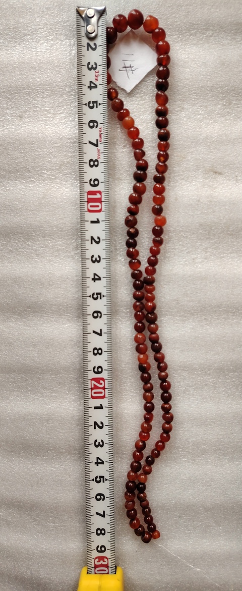 古玩玉器清紅瑪瑙珠鏈拍賣，當前價格360元