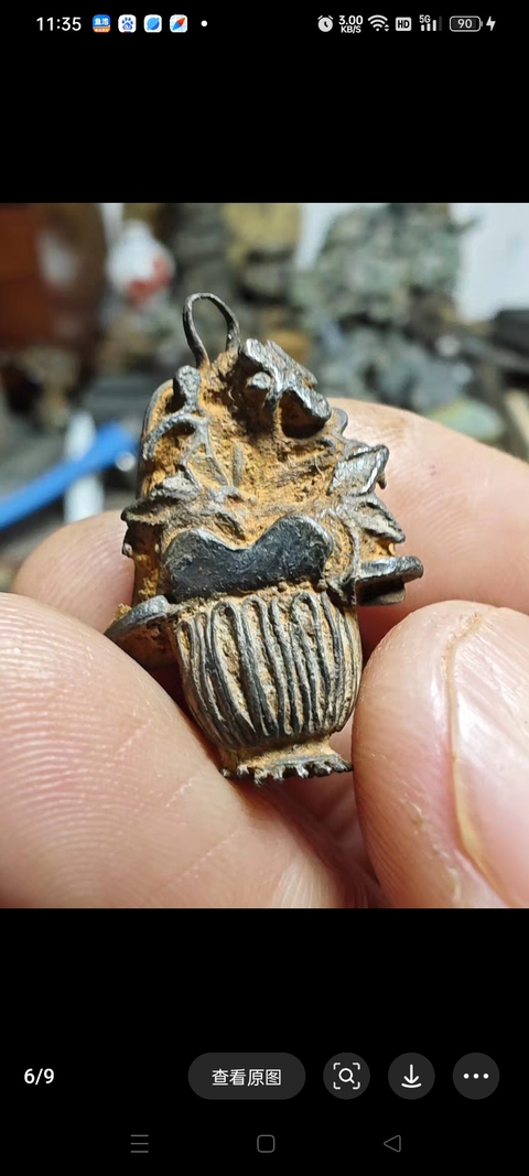古玩銅器銀提籃真品鑒賞圖