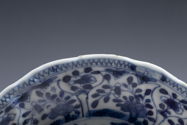 古玩陶瓷清康熙·青花花卉紋花口杯碟一套拍賣，當前價格2500元