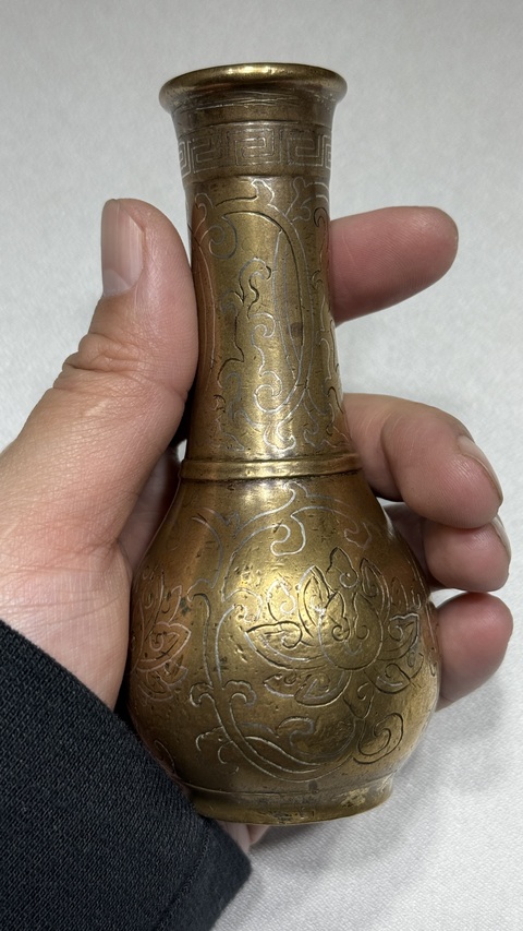 古玩銅器銅瓶真品鑒賞圖