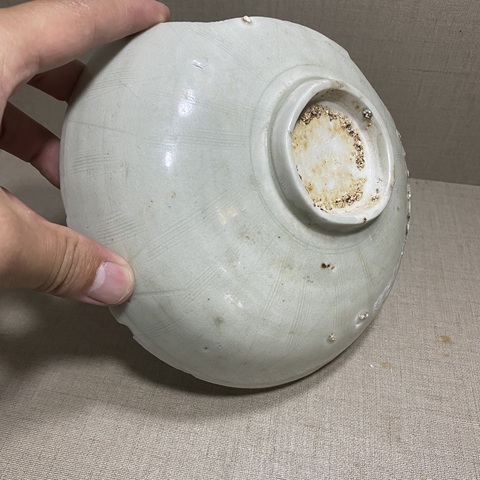 古玩陶瓷宋代湖田窯青白釉刻鹿紋標(biāo)本拍賣，當(dāng)前價(jià)格600元