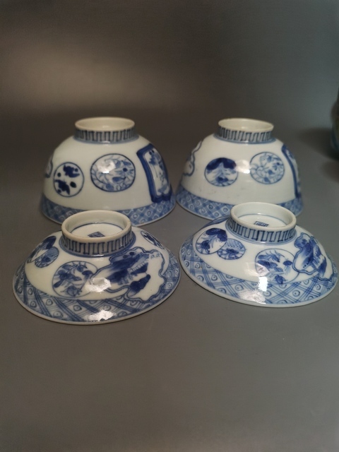 古玩陶瓷青花蓋碗（一對）拍賣，當前價格800元