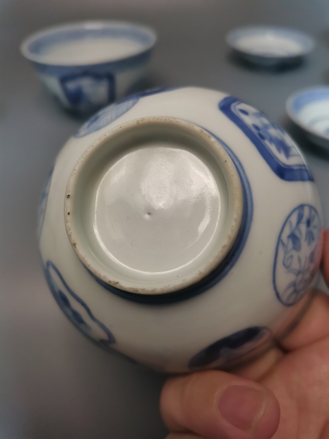 古玩陶瓷青花蓋碗（一對）拍賣，當前價格800元