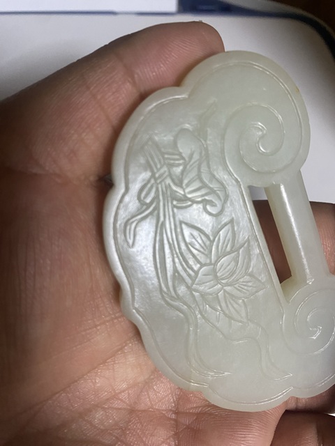古玩玉器明末清初 歲歲平安白玉玉鎖拍賣，當前價格9988元