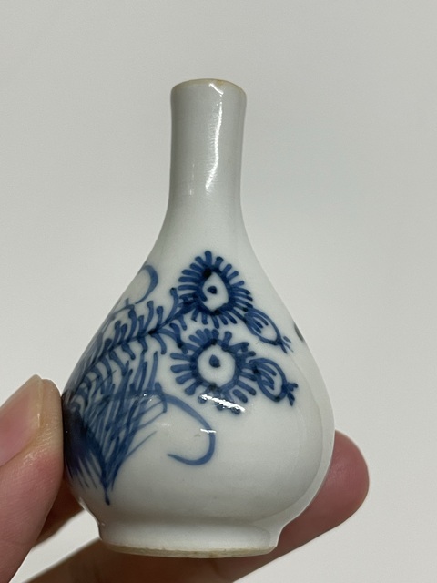 古玩陶瓷青花花卉(紋膽瓶拍賣,當前價格3500元