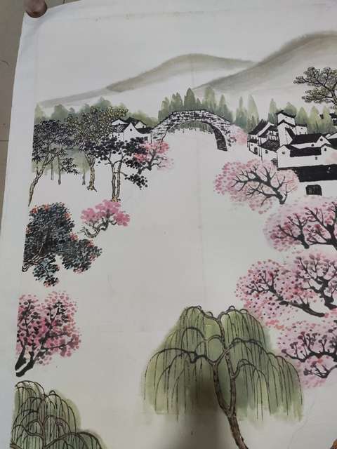 古玩字畫中美中書雙協名家馬大悲 山水花卉拍賣，當前價格288元