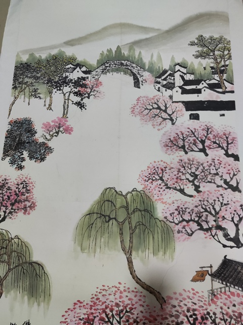 古玩字畫中美中書雙協名家馬大悲 山水花卉拍賣，當前價格288元