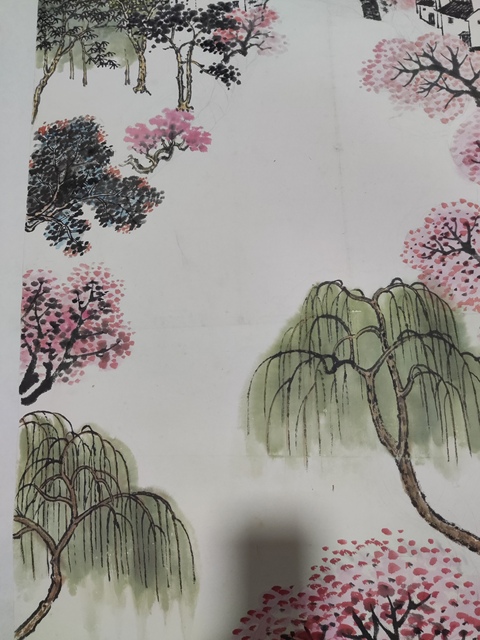 古玩字畫中美中書雙協名家馬大悲 山水花卉拍賣，當前價格288元