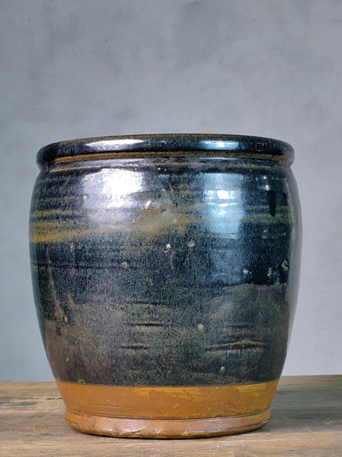 古玩陶瓷明代,磁州窯黑釉罐拍賣(mài),當(dāng)前價(jià)格588元