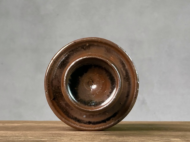 古玩陶瓷明代、磁州窯、紫金釉燭臺(tái)拍賣，當(dāng)前價(jià)格580元