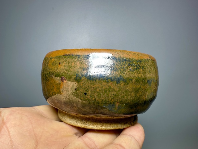 古玩陶瓷磁州窯窯變褐釉茶盞拍賣,當(dāng)前價(jià)格258元