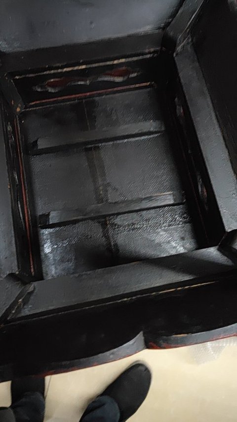 古玩雜項漆雕花幾真品鑒賞圖