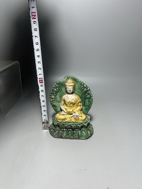 古玩陶瓷民國·三彩釋迦牟尼佛像拍賣，當前價格2500元