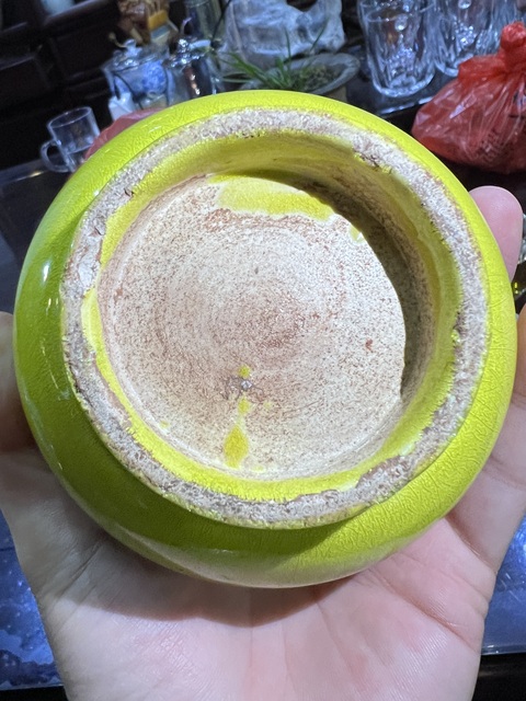 古玩陶瓷單色釉·黃釉檸檬黃釉長頸瓶拍賣,當前價格6800元