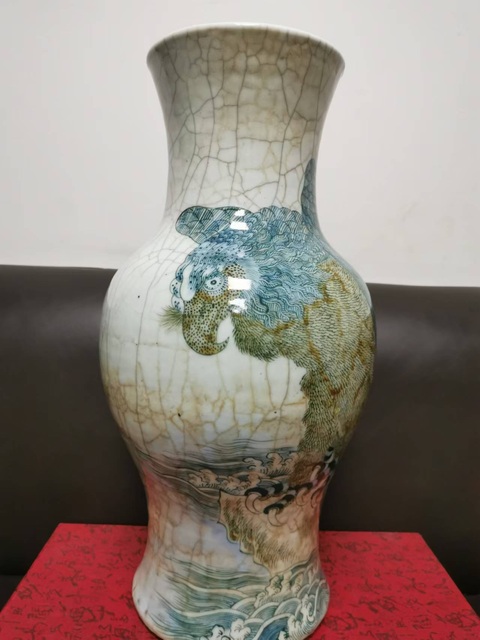 古玩陶瓷猛禽瓶拍賣，當前價格40000元